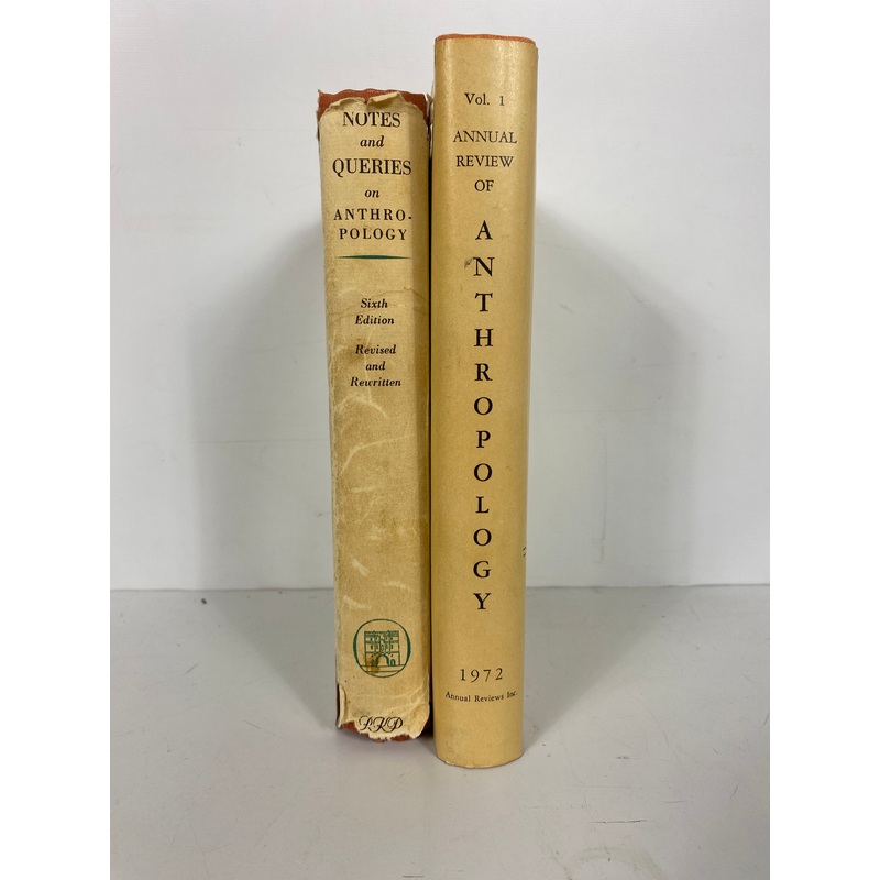 Lot of 2: Notes & Queries on Anthropology/Annual Review of Anthropology 1972