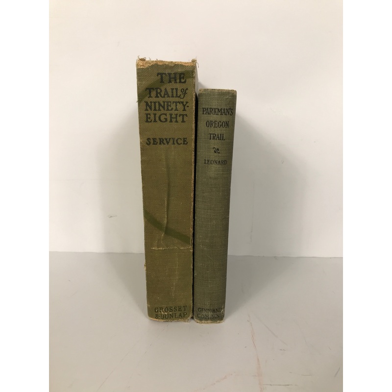 Lot of 2: The Trail of Ninety-Eight (Service)/The Oregon Trail (Leonard) 1910 HC