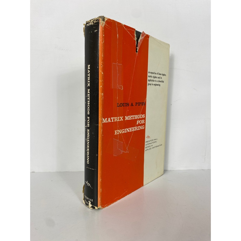 Matrix Methods for Engineering by Louis A. Pipes 1963 HC DJ