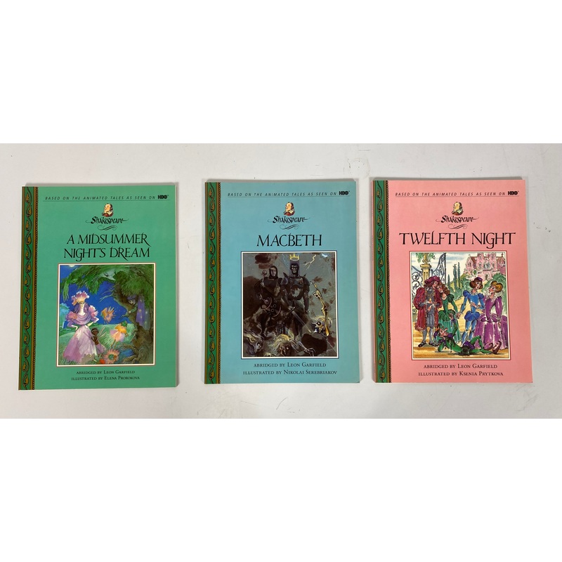 Shakespeare’s Plays Lot of 3 Based on HBO Animated Tales 1992
