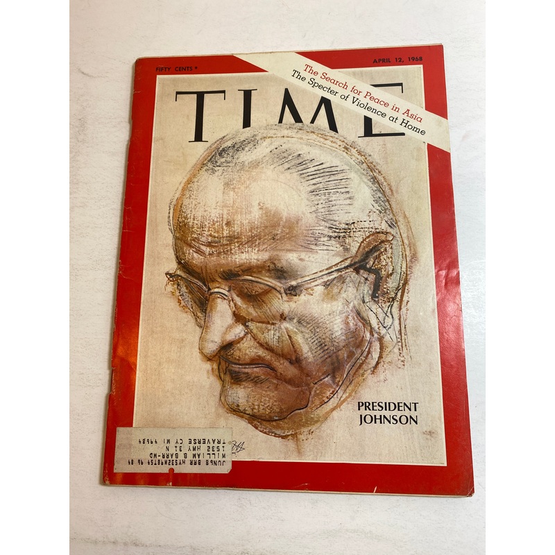 Time Magazine April 12, 1968 President Lyndon Johnson