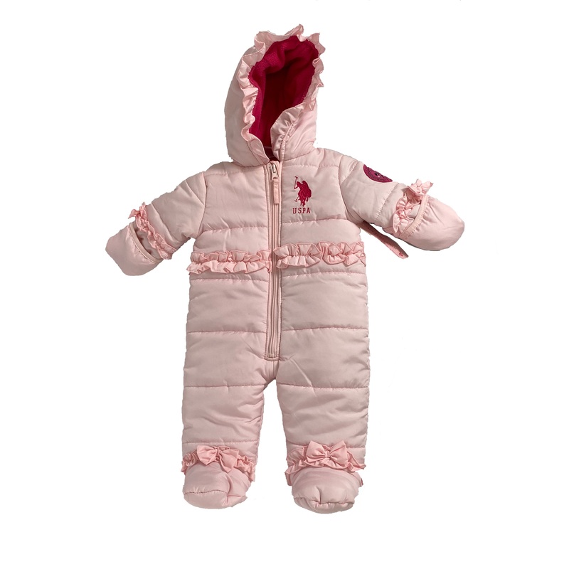 U.S. Polo Assn. Baby Pink Snowsuit Size 3/6 M