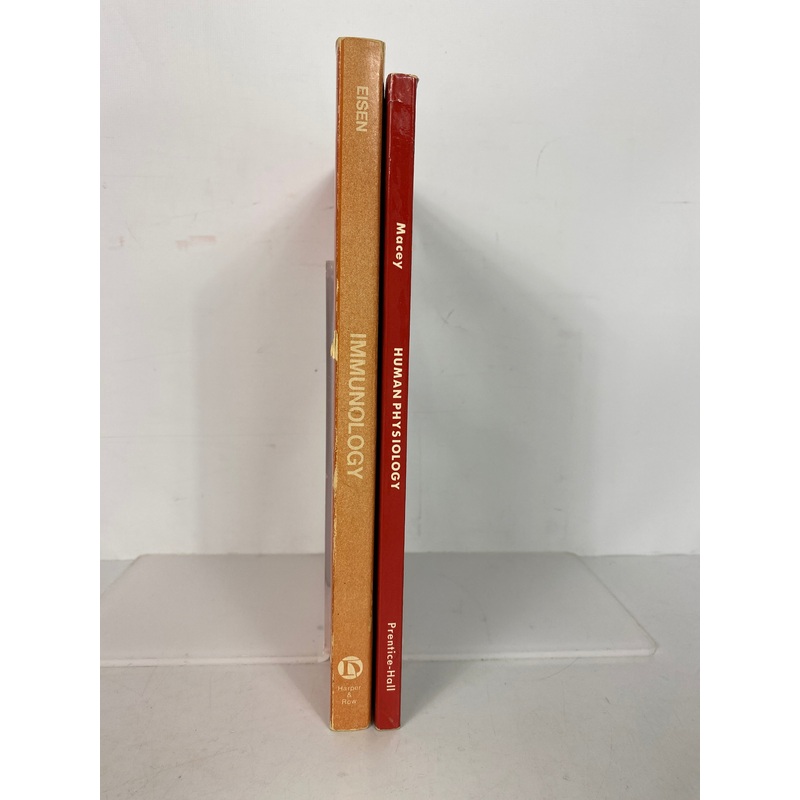 2 Vintage Texts: Immunology (Eisen)/Human Physiology (Macey) 1968-74 SC