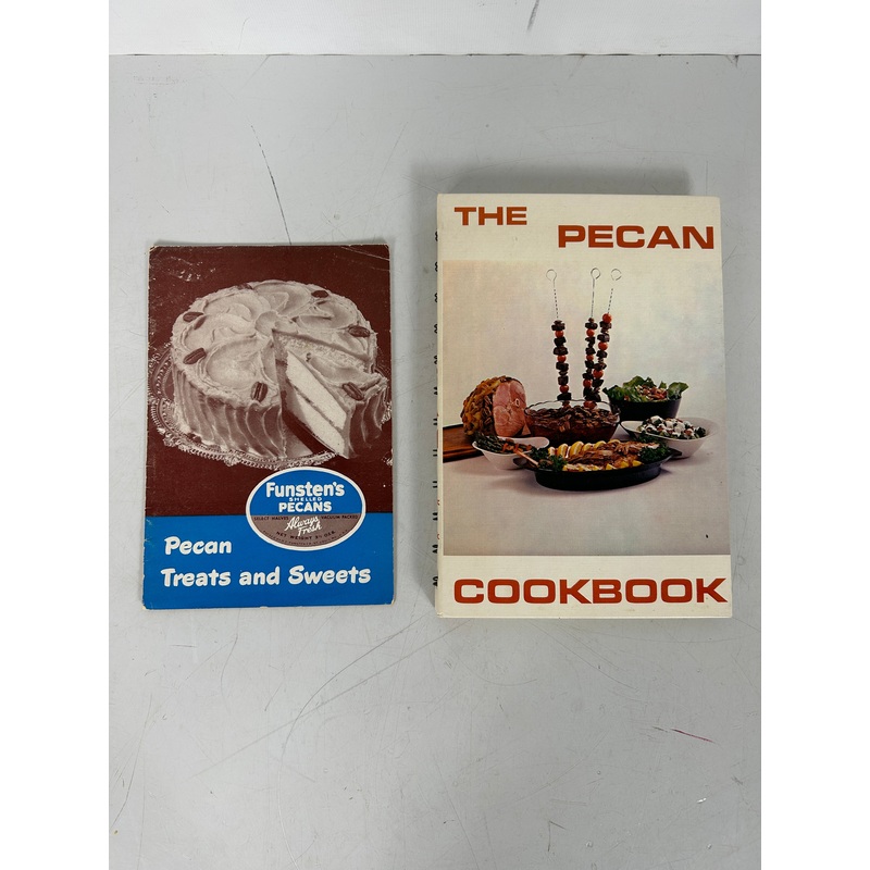 2 Vtg Recipe Books: The Pecan Cookbook (Spiral)/Pecan Treats & Sweets 1950-67