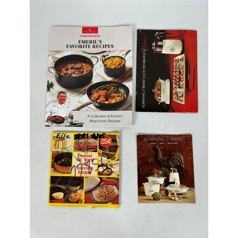 3 Vtg Recipe Booklets: Corning Ware Electromatics/Nordic Ware/Forever Pans SC