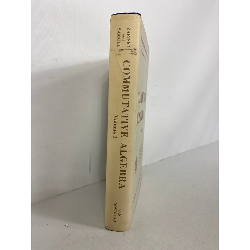 Commutative Algebra Volume I by Zarkiski/Samuel 1967 HC DJ