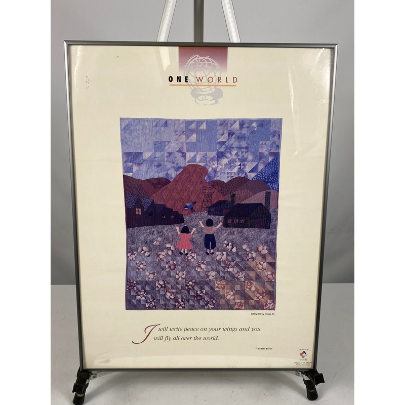 Framed 1997 One World Poster Letting Go 24×18