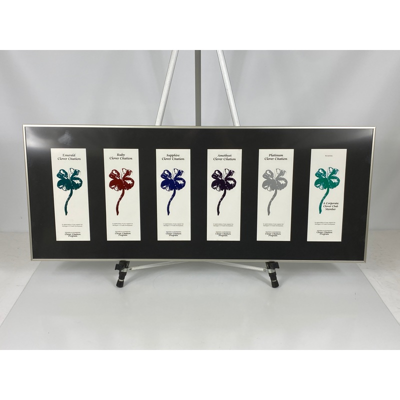 Framed Michigan 4-H Foundation Clover Citation Program Donorship Levels Print