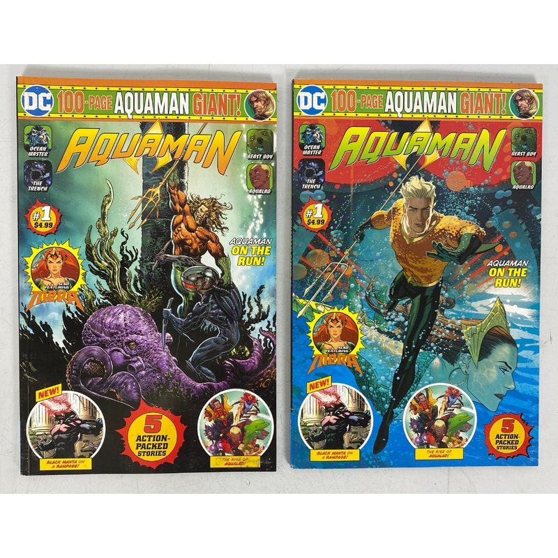 Lot of 2 Aquaman 100 Page Giant #1-3 Variant Sets (2019)
