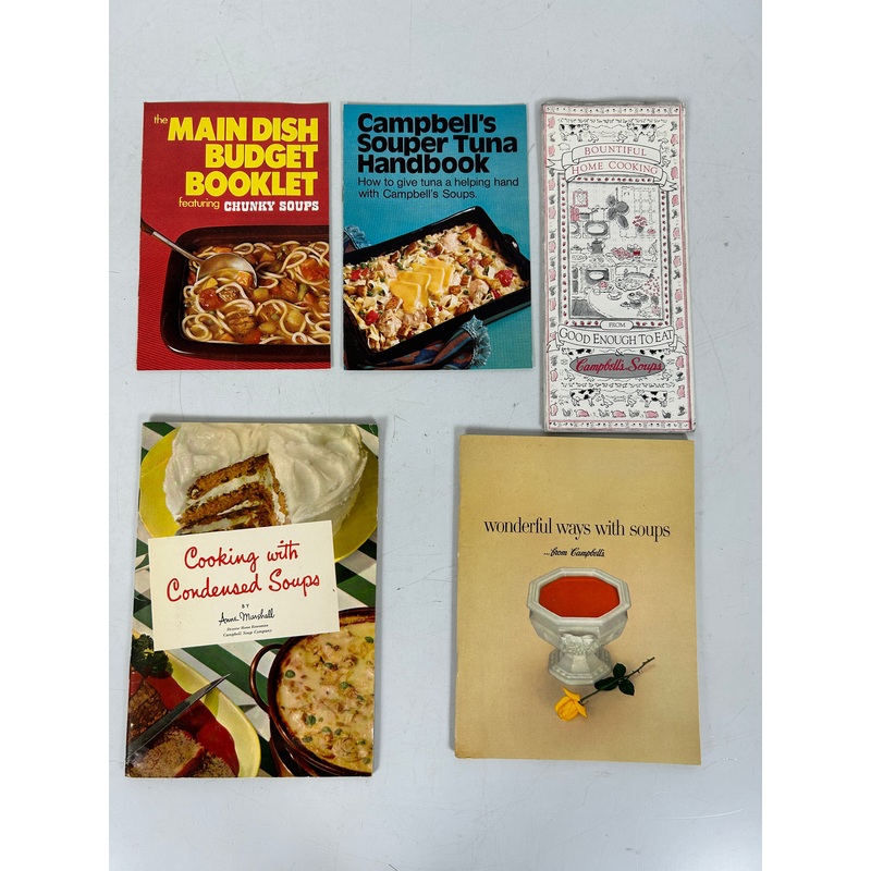 Lot of 5 Vintage Campbell’s Soups Recipe Booklets c 1970 SC