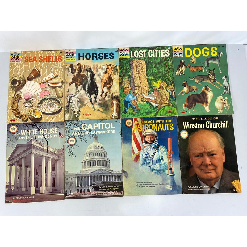 Lot of 8 How & Why/Spotlight Wonder Books incl Churchill Dogs Lost Cities SC