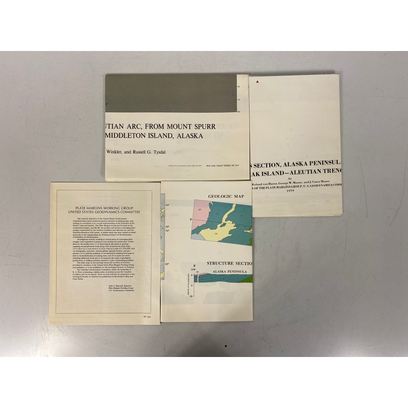 3 Vintage Alaska Wall Maps U.S. Geodynamics Committee 1979-1982