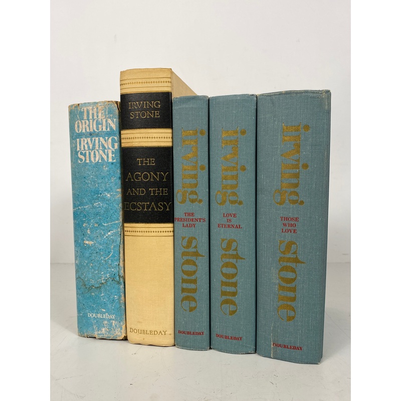 5 Irving Stone incl The Origin/Love is Eternal/The Agony & the Ecstasy 1951-80
