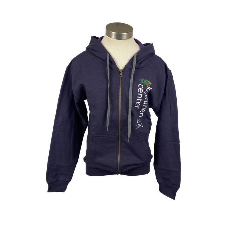 Kettunen Center Dark Purple Pine Cone Zip Up Size Small
