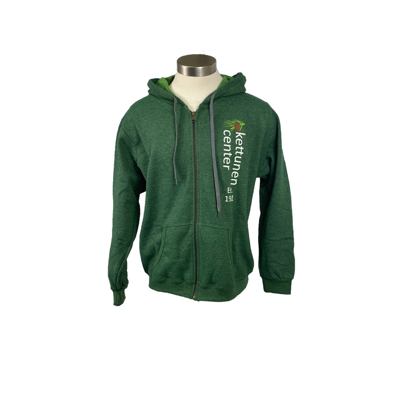 Kettunen Center Green Pine Cone Zip Up Size Large