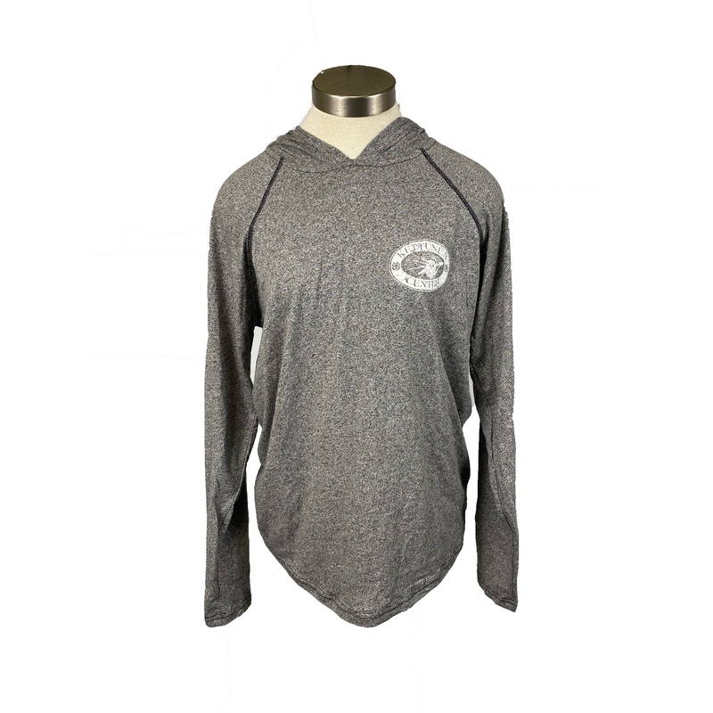 Kettunen Center Light Gray Pine Cone Long Sleeve Hooded T-Shirt Size Small