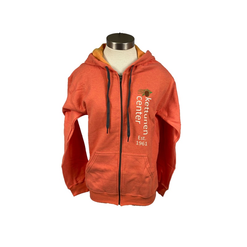 Kettunen Center Orange Pine Cone Zip Up Size 2XL