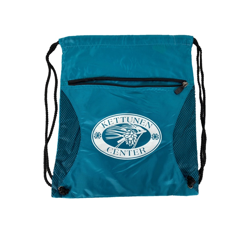 Kettunen Center Teal Drawstring Bag