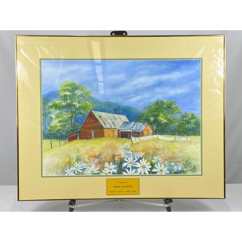 Large Framed Original Watercolor by Bonnie Rhoads