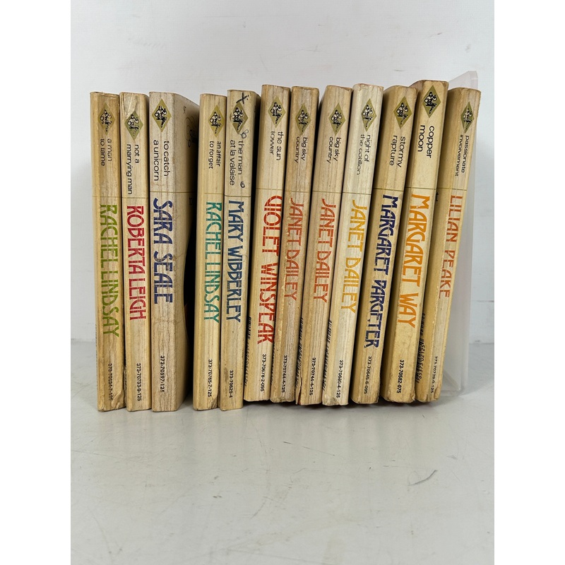 LOT OF 12 Harlequin Presents Romance Red Edge 1960’s-80’s SC