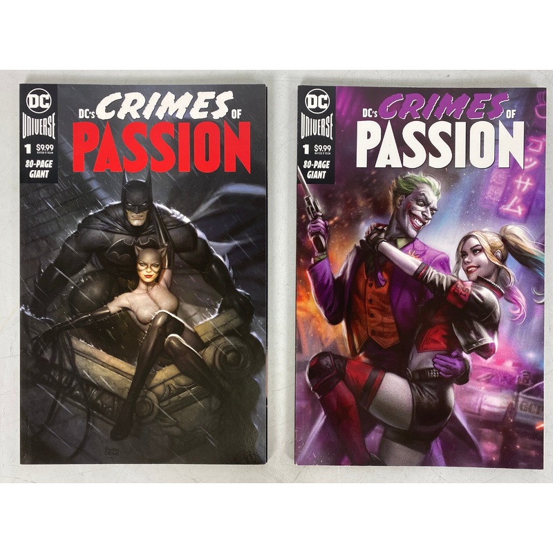 Lot of 2 DC’s Crimes of Passion #1 Variant Covers (2020)