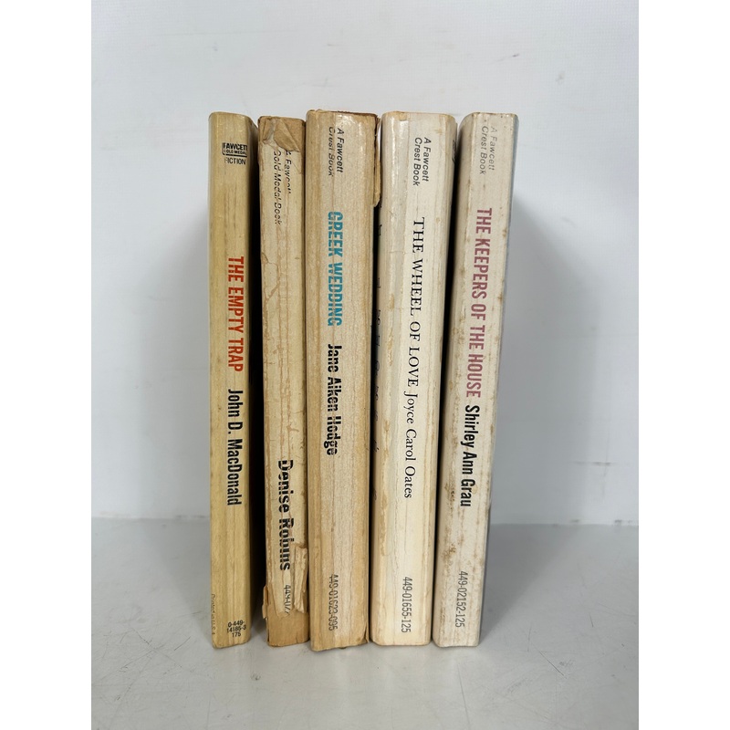 Lot of 5 Fawcett Crest  Historical Vintage Romantic Suspense SC