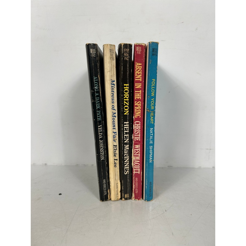 LOT OF 5 Vintage Dell Romance/Mystery Blue Edge 1967-1977 SC