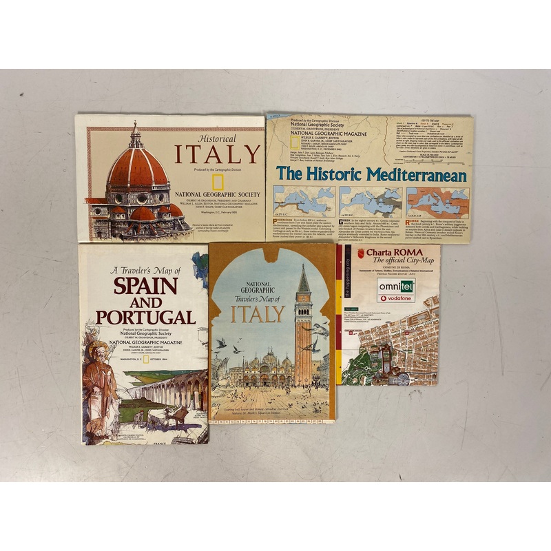 Lot of Vintage Maps: Spain & Portugal/Italy/Historic Mediterranean