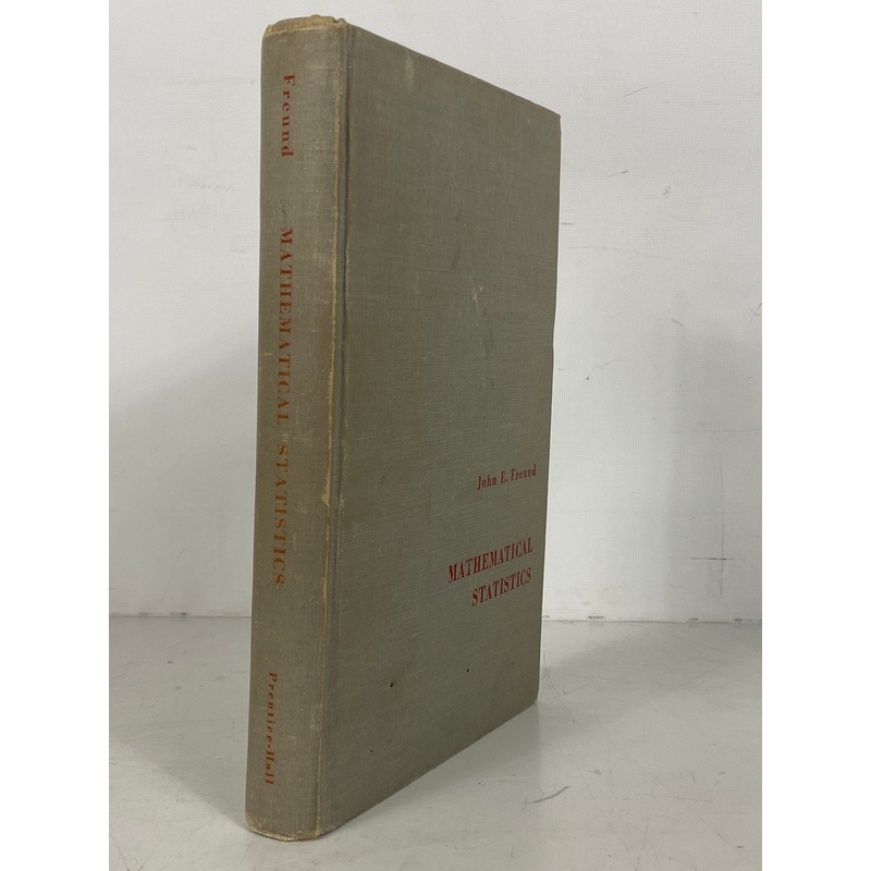 Mathematical Statistics by John Freund 1962 Vintage HC Textbook