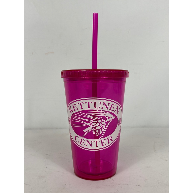 Pink Kettunen Center 16 oz Acrylic Cup with Lid