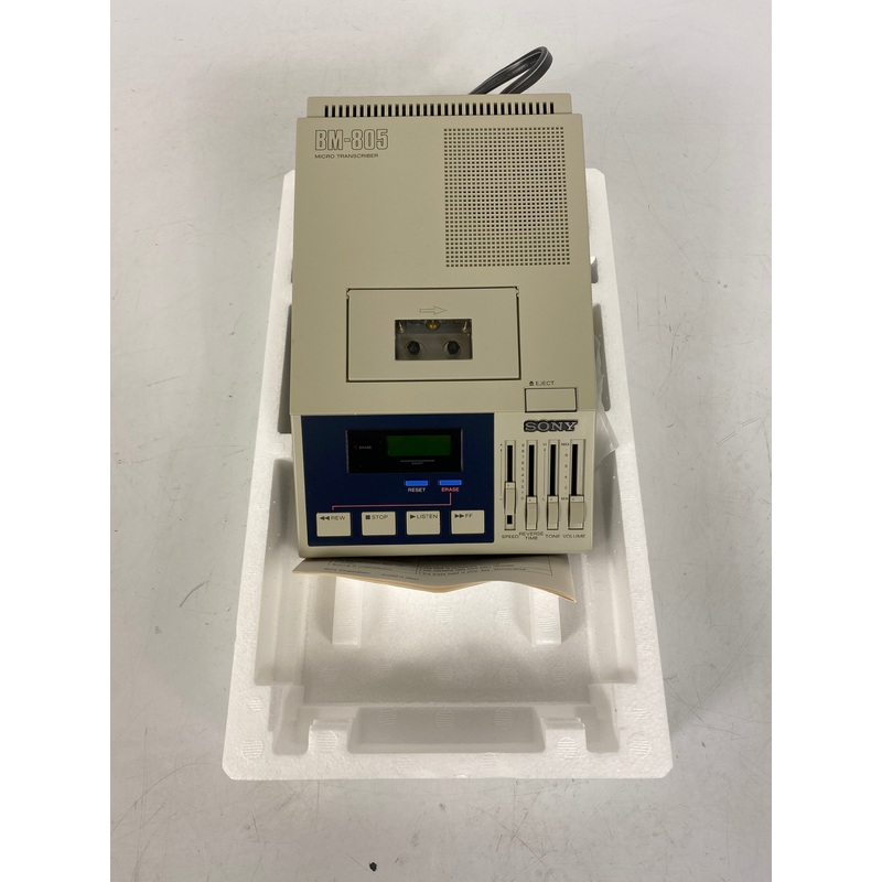 Sony BM-805T Business Machine Microcassette Transcriber – Open Box