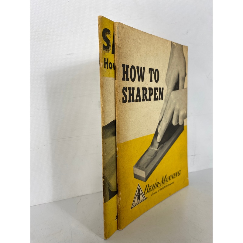 2 Vintage Behr-Manning Guides: How to Sharpen/Sandpaper 1954 SC