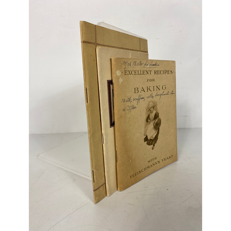 3 Antique Fleischmann’s Yeast Recipe Booklets 1910-1922 SC