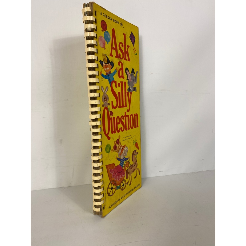 Ask a Silly Question Kent Salisbury 1969 A Spiral Bound Golden Book HC