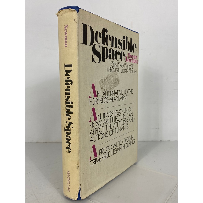 Defensible Space by Oscar Newman Crime Prevention 1972 1st Print HCDJ