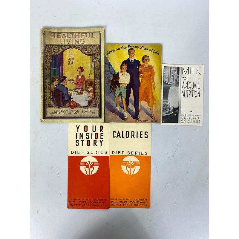 Lot of Vtg Kellogg Co Booklets incl Healthful Living/Keep on the Sunny Side SC