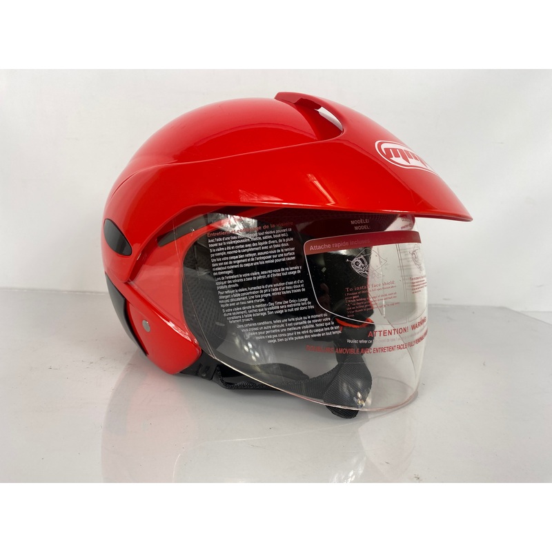 ModCycles Open Face MMG Helmet Red Size M