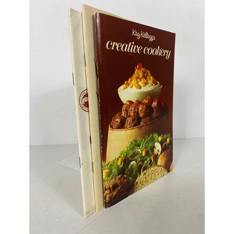3 Kellogg’s Booklets: Creative Cookery/Golden Anniversary/Fiber Diet Planner SC
