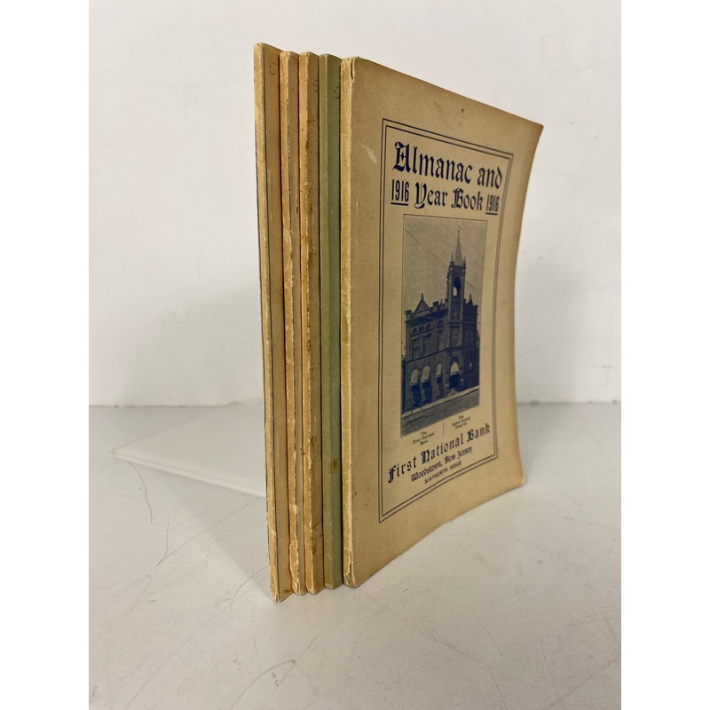 5 Antique Almanac & Year Books First National Bank NJ 1916-1920(2) SC