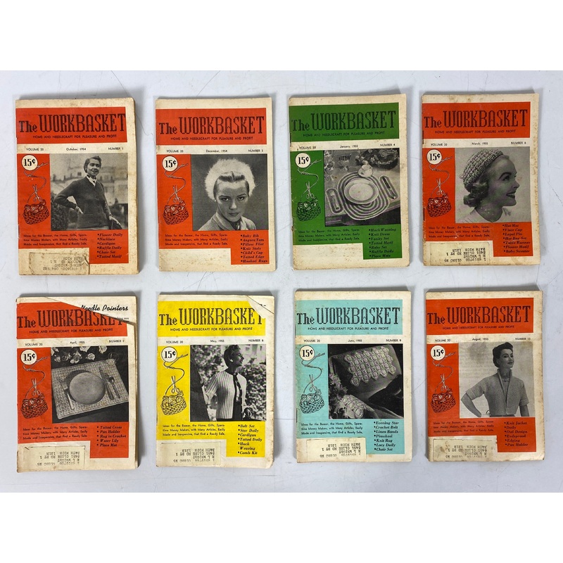 Lot of 19 The Workbasket Magazine Volume 20, 21, and 27 (1955-1962)