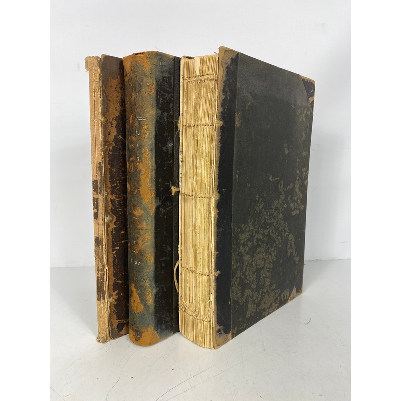 Lot of 3 Antique Bound Vols Architecture/Manufacturer & Builder Magazines