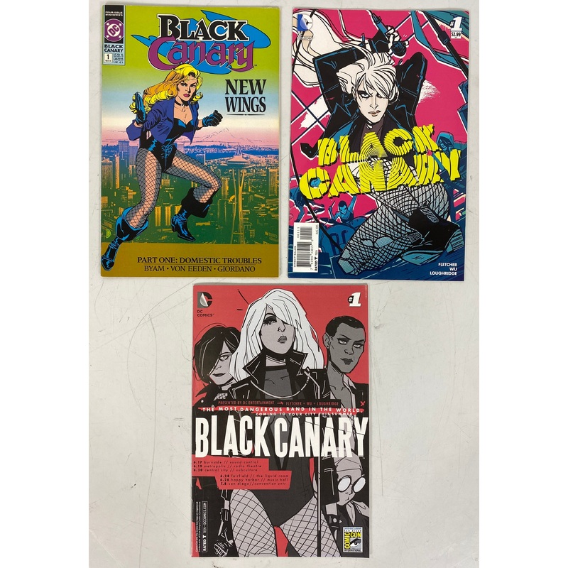 Lot of 3 Black Canary #1 (1991, 2015 SDCC, 2015)