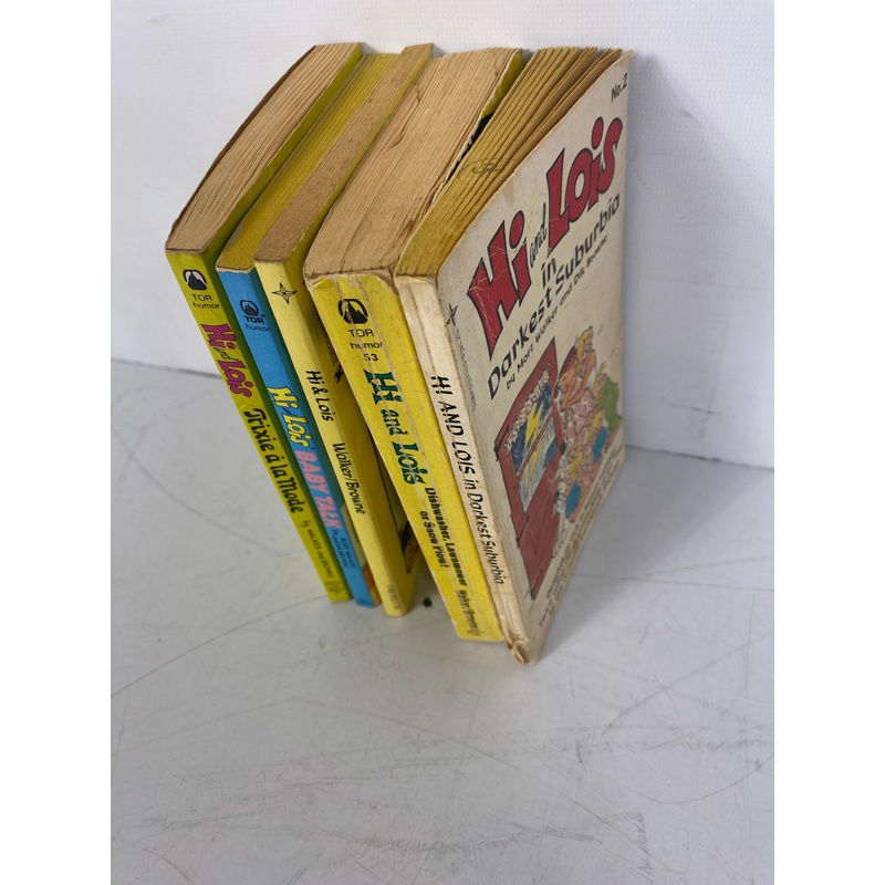 Lot of 5 Hi and Lois Paperback Books Mort Walker Dik Browne SC