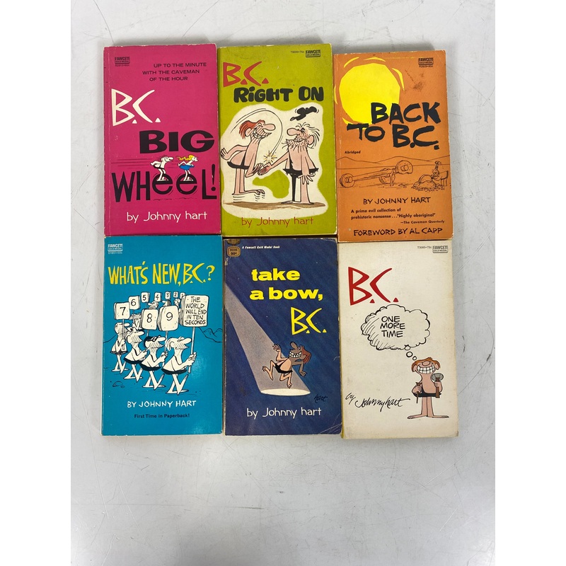 Lot of 6 B.C. Paperback Books Johnny Hart SC