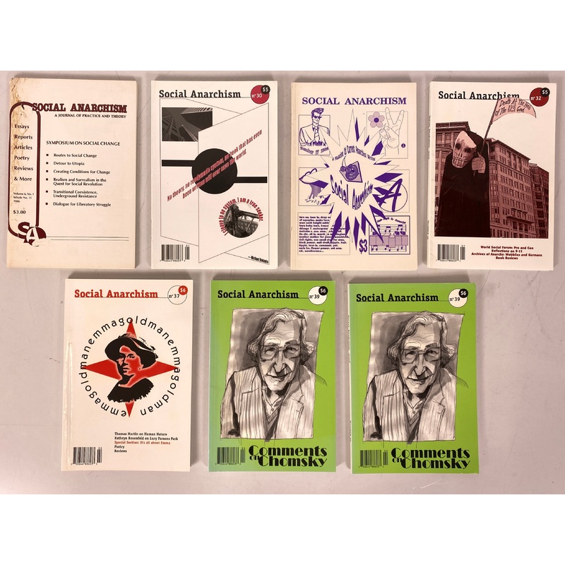Lot of 7 Social Anarchism: A Journal of Theory and Practice (1986-2006)