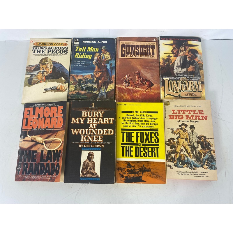 Lot of 8 Western Novels SC Books 1960s-1980s
