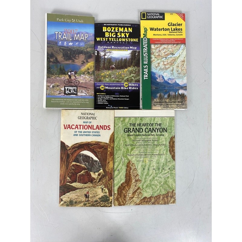 Lot of Maps: Grand Canyon/Glacier Waterton Lakes/Bozeman/Park City/USA & Canada
