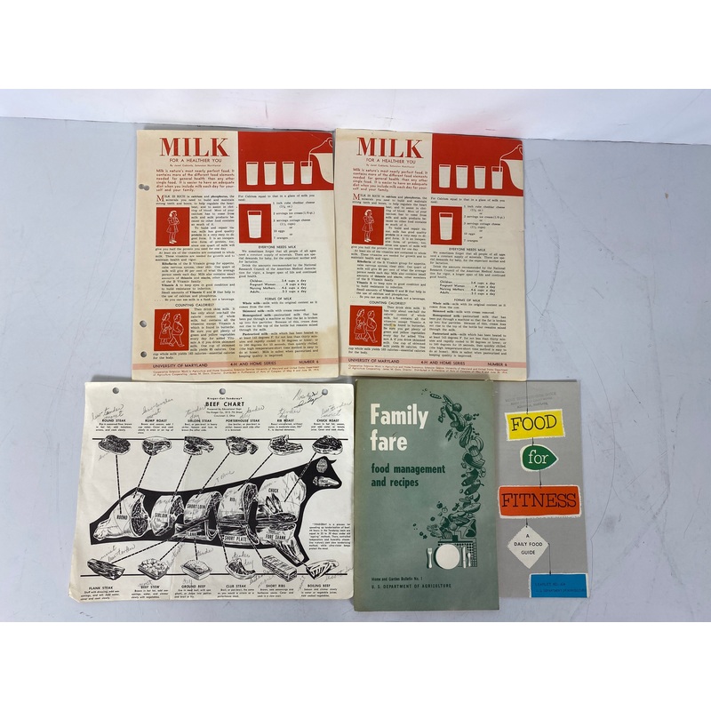 Lot of Vintage Food & Recipe Booklets: USDA/Kroger Beef/U of Maryland