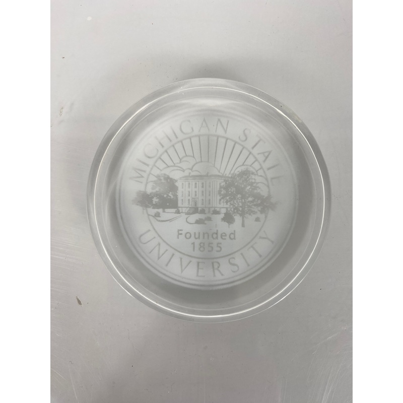 MSU Crystal Paperweight #2