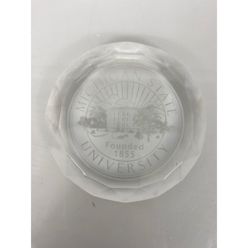 MSU Crystal Paperweight #3